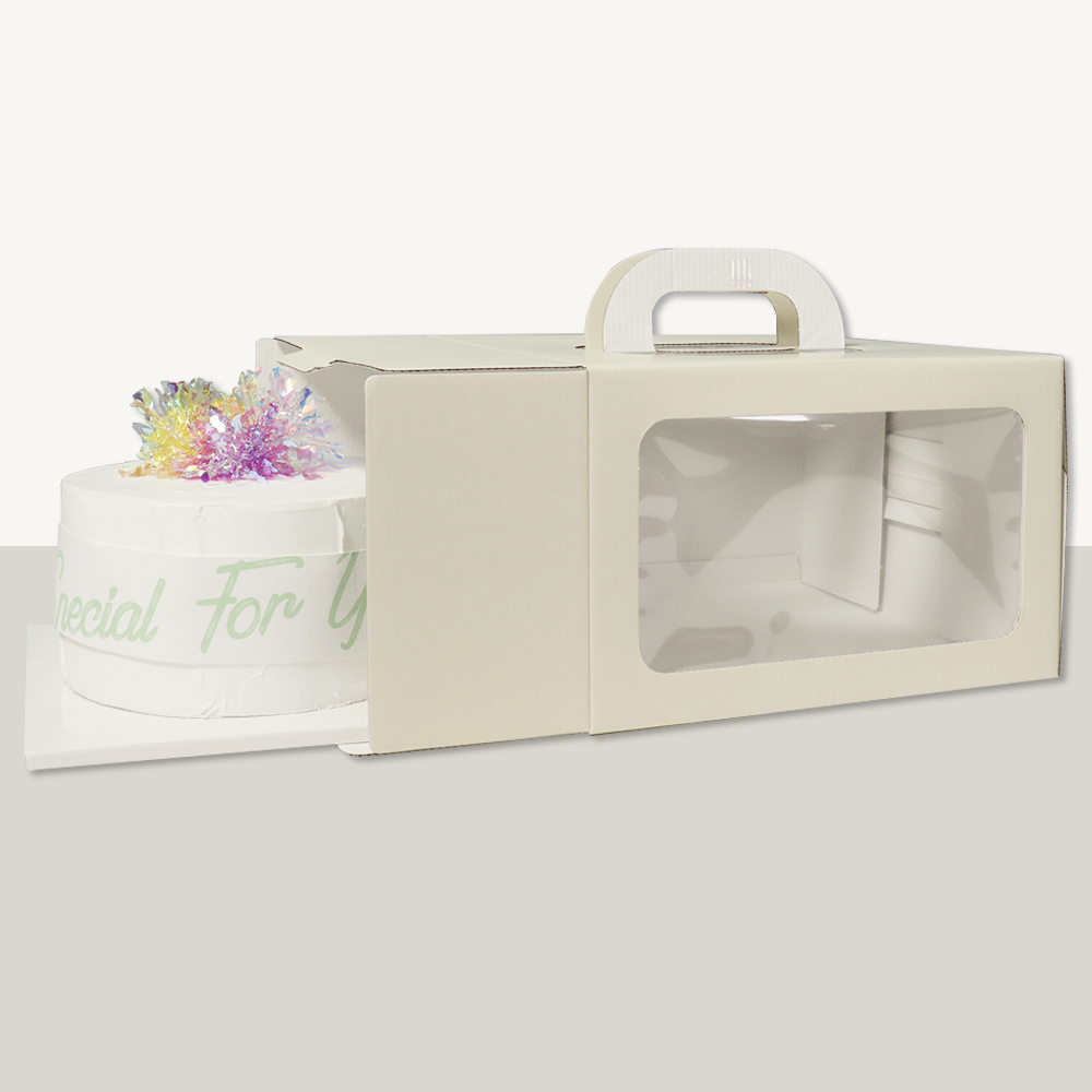 [대량할인] 아임팩킹 사각 창문 케이크 박스 3호_아이보리(170mm(h)), 아이보리 3호 170mm(받침대 별도), 50개 74,000원