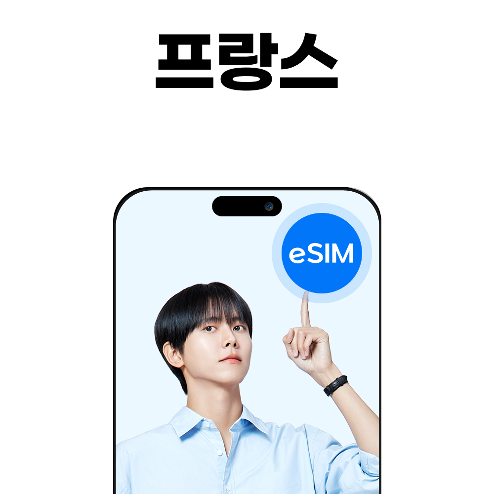 프랑스 eSIM 파리 칸 니스 SFR 소진시 저속무제한 1,980원