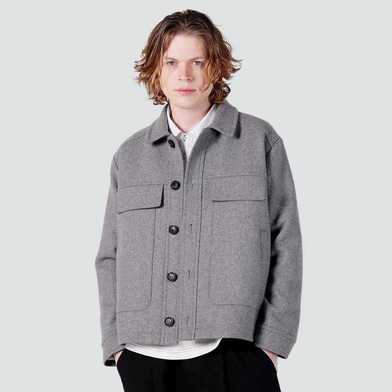 남자 울이브직 빅후다 크롭자켓 CXS25WWJKA01 GRY 220,150원