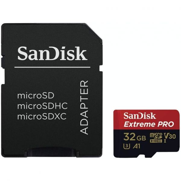 SanDisk Extreme PRO 마이크로SDHC 메모리 카드 플러스 SD 어댑터 최대 100MB/s, Class 10, U3, V30, A1 49,400원