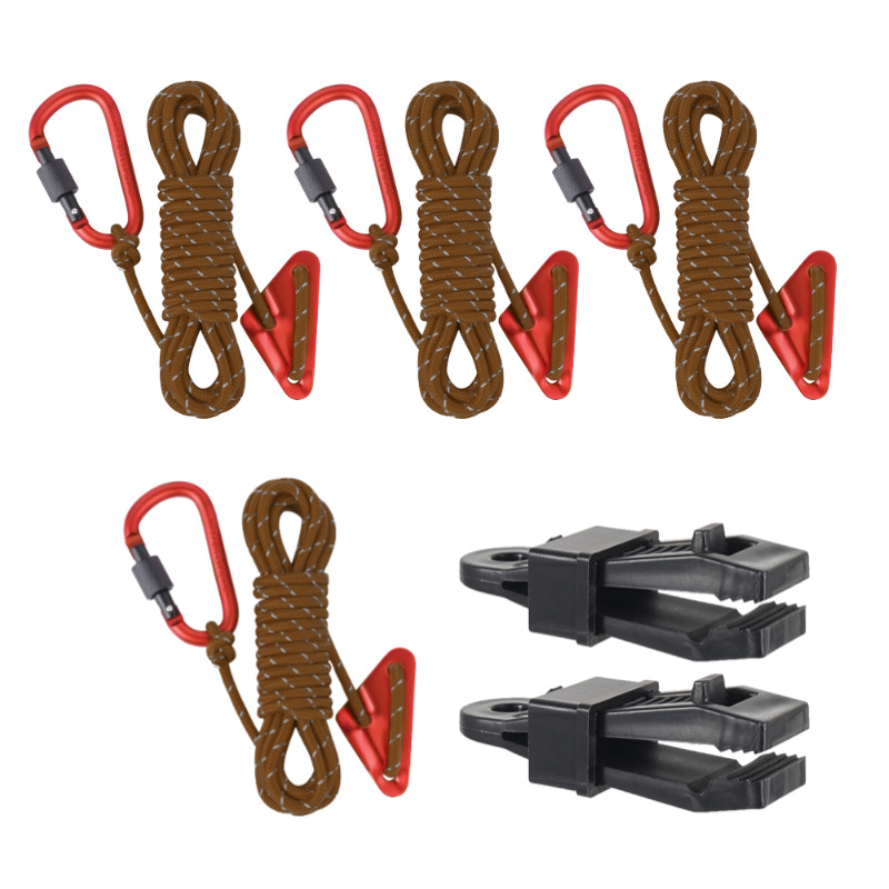 디트리 로프 4p + 스토퍼 4p + 카라비너 4p + 타프 고정클립 2종 세트 4,660원