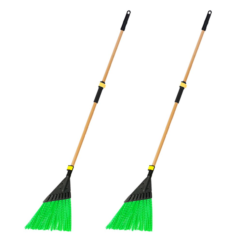 플렌티 원터치 삼각비 3단 대 2개 긴 현관 야외 제설비 낙엽비 마당비 싸리 빗자루 24,500원
