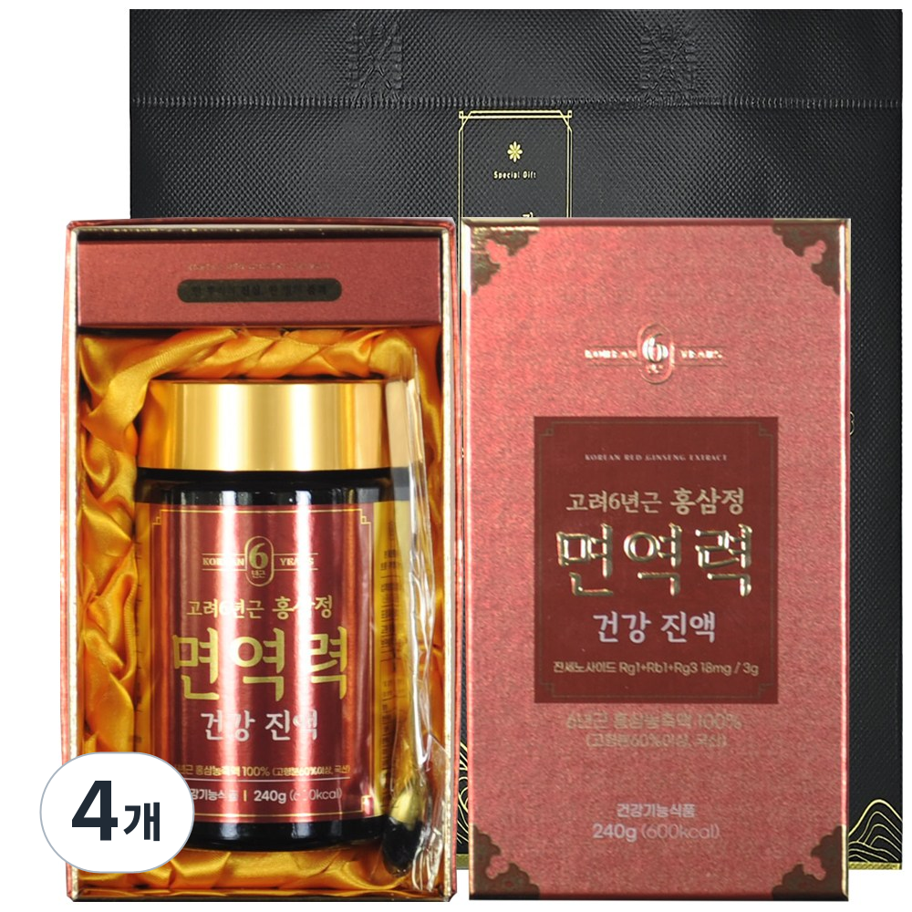 대한홍삼 고려6년근 홍삼정 면역력 건강 진액, 4개, 240g 263,070원