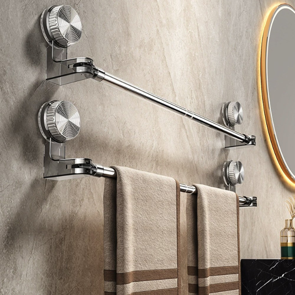 마벨인홈 무타공 길이조절 180도 흡착식 욕실 수건걸이, 1개, 투명그레이 5,900원