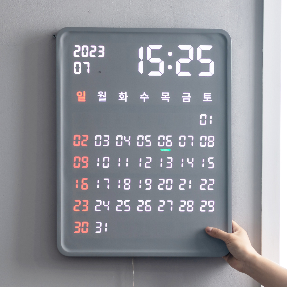 플라이토 와이파이 홀릭 인테리어 전자 달력 LED 벽시계 227,050원