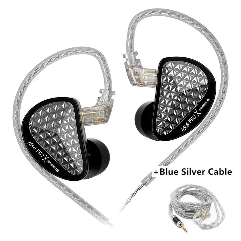 스마트홈,모니터,디지털액자,이어폰KZ AS16PROX 16BA 8 귀 이어폰의 밸런스드 아마츄어  음질 HiFi  음악 92,700원