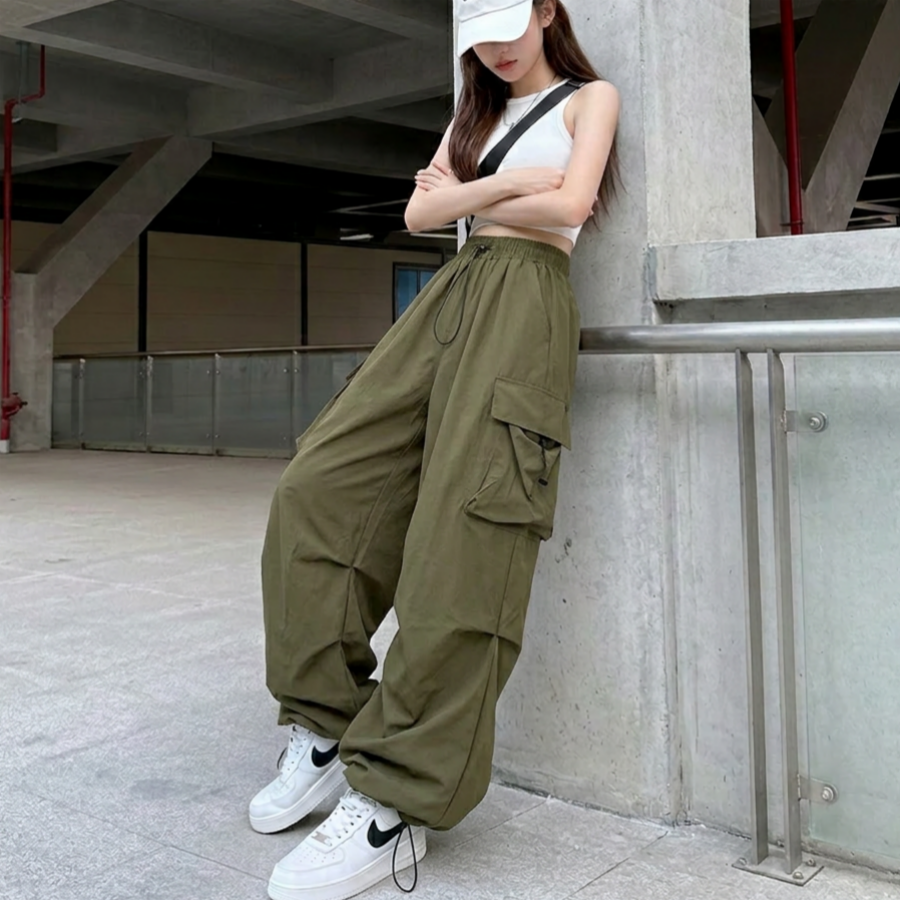 쁘띠엘라 여성 카고 건빵 바지 조거 팬츠 밴딩 16,900원