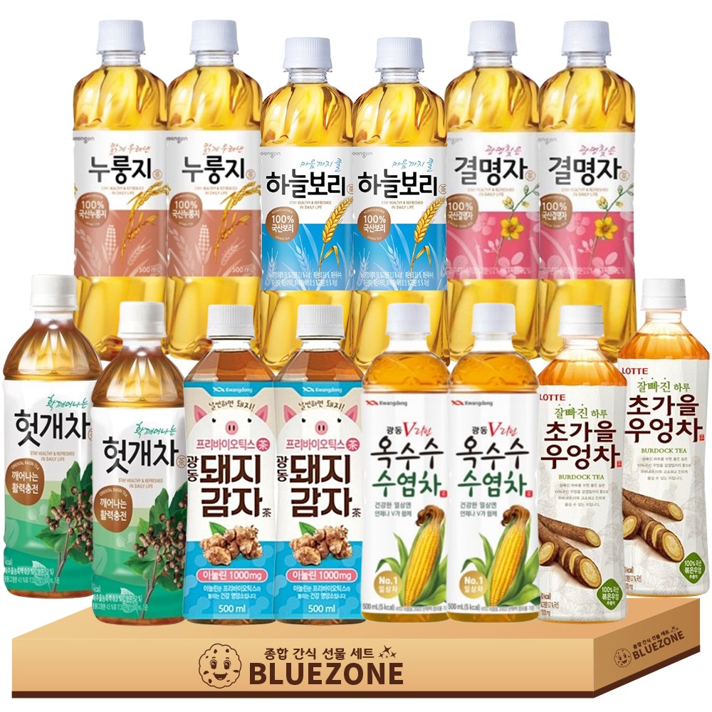 차음료 500ml 모음 A세트 누룽지차2 하늘보리차2 결명자차2 헛개차2 v라인 옥수수수염차2 돼지감자차2 초가을우엉차2, 500ml, 1개 21,900원
