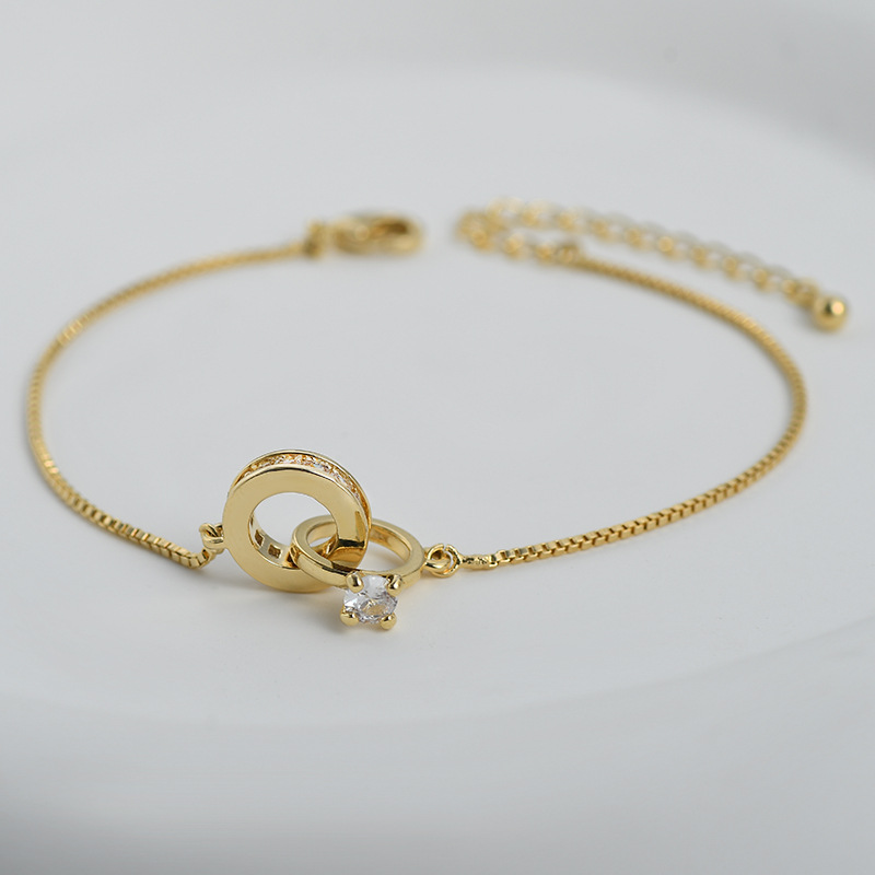 [NXNA] 14K도금 골드 천연 큐빅 허리 팔찌 여자친구 선물 추천 LLQ-SS016 발암물질 미포함! 도금 51,500원