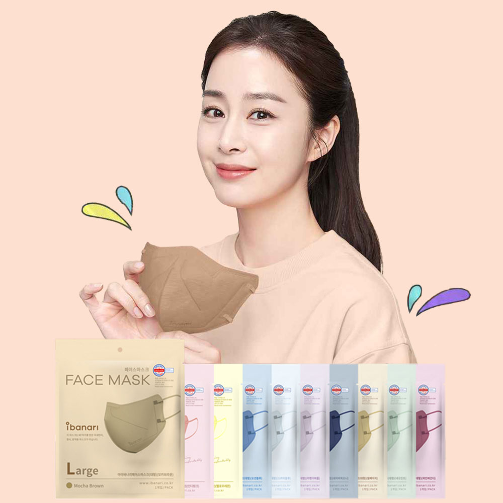 아이바나리 페이스 컬러 김태희 마스크 30매 대형 중형 중소형 새부리형 10가지 색상 신규컬러추가 29,400원