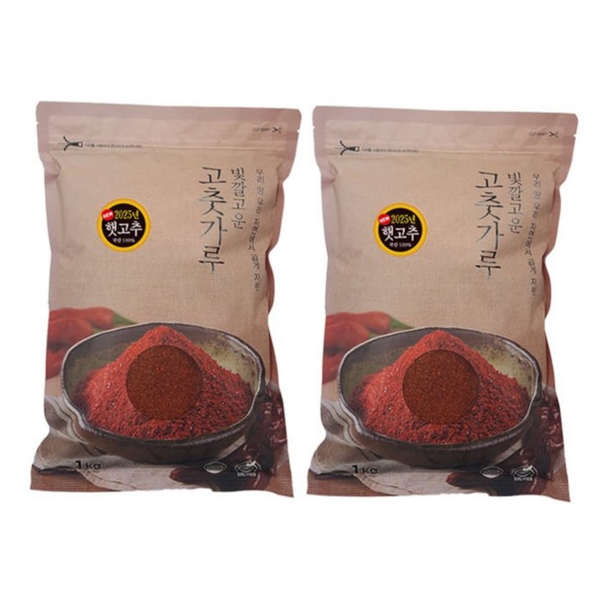 25년 빛깔고운 햇고춧가루 2kg (1kgx2팩) 보통맛, 2개, 1kg 65,900원