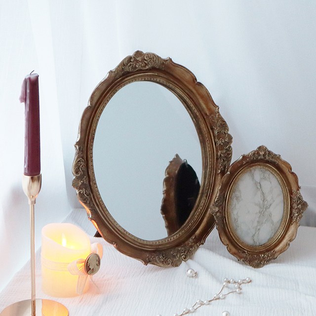 픽홈 엔틱 원형 탁상거울, 혼합색상 30,600원