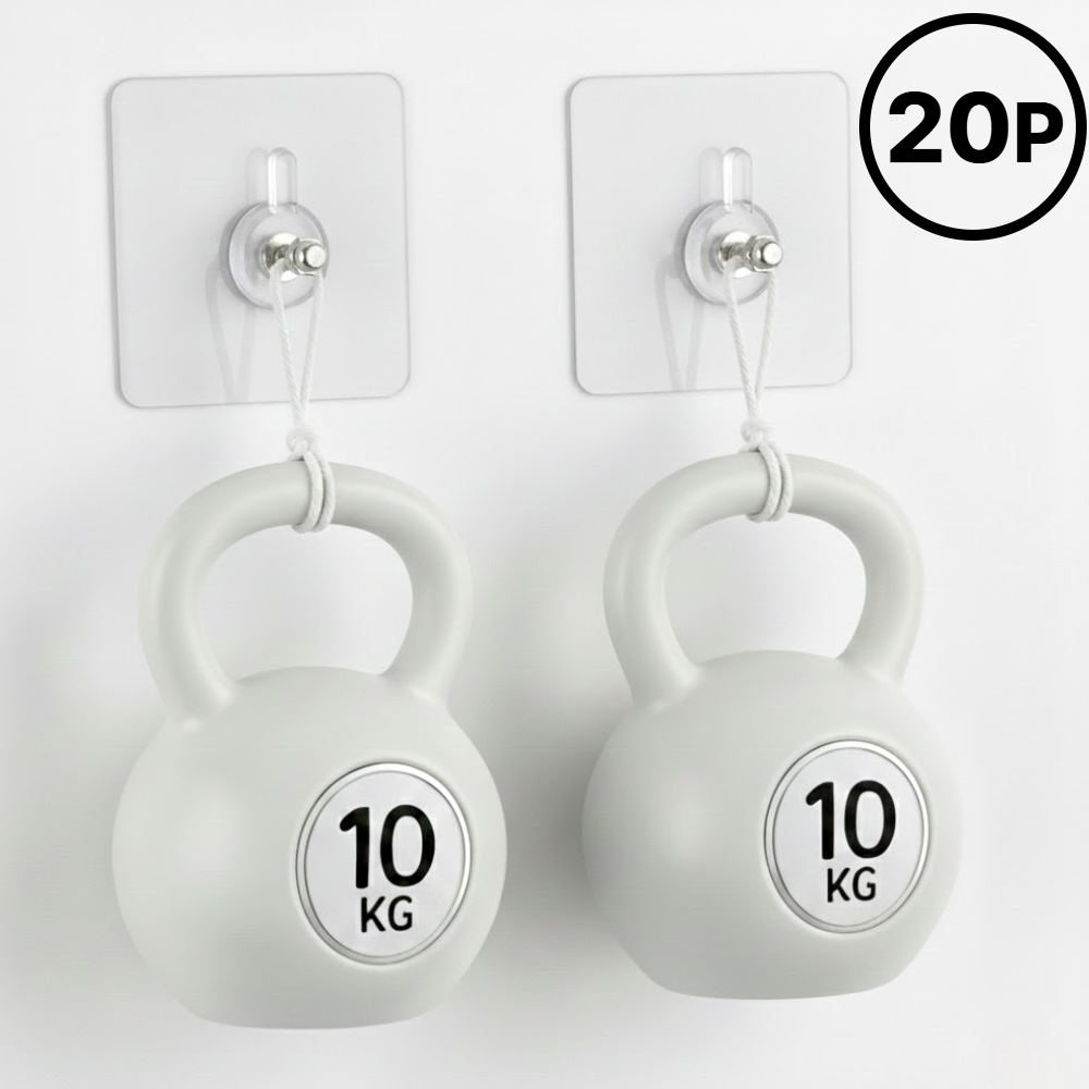 라코비 강력한 무타공 접착식 액자 시계 걸이, 투명, 20개 15,000원