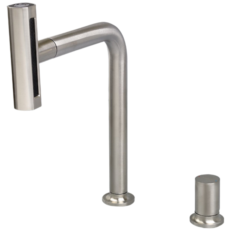 에떼르노 4way 2홀 주방 싱크대 와이드 폭포수전 ES-9000NBM 니켈, 1개 188,000원