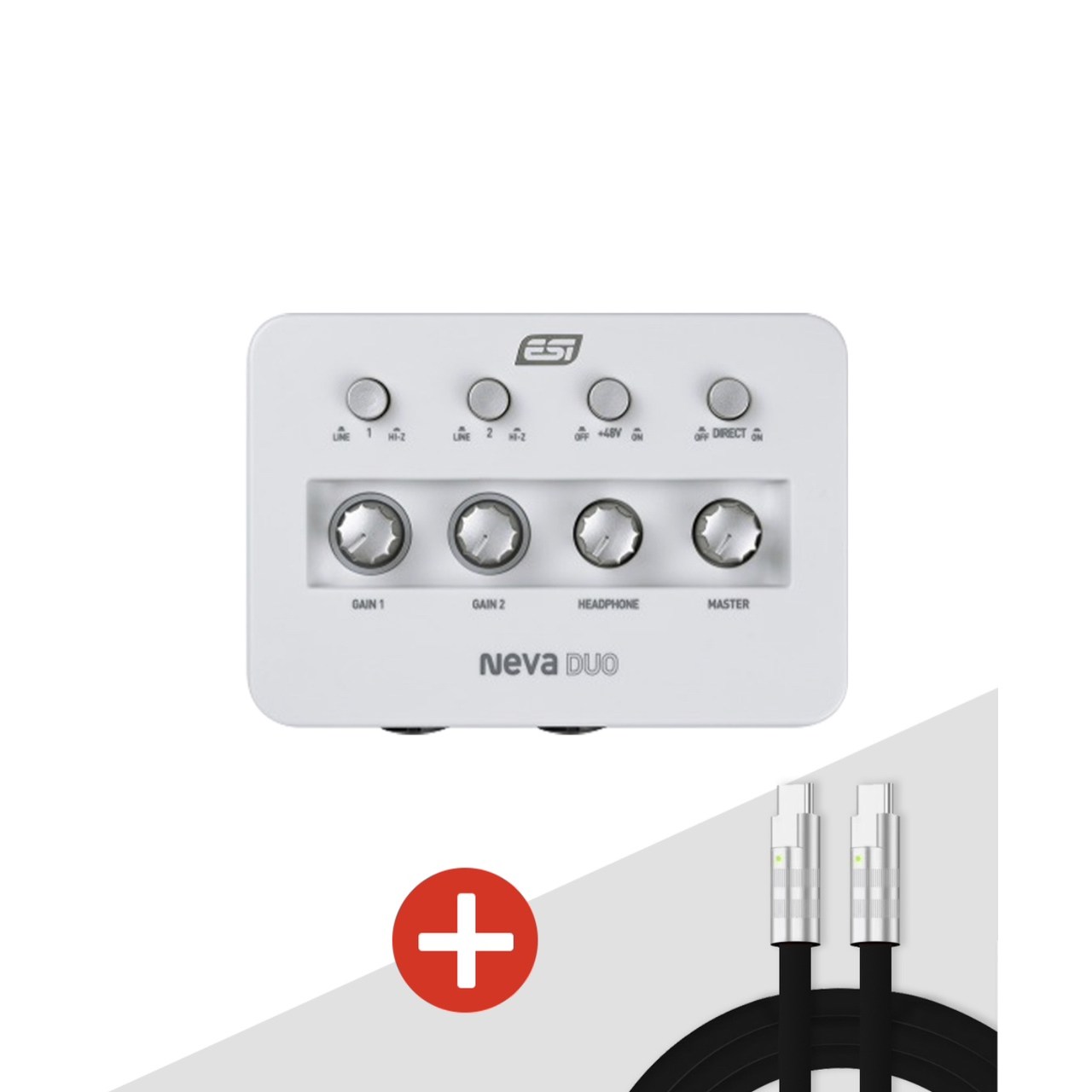 ESI 오디오인터페이스 NEVA DUO 네바듀오 포터블오인페 2IN-2OUT 입문용홈레코딩장비 105,000원