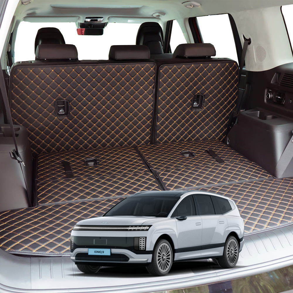 카위크 현대 아이오닉9 6인승 7인승 신형 트렁크매트 차박 커버, 블랙&골드스티치, 현대 아이오닉9 (7인승) 39,900원