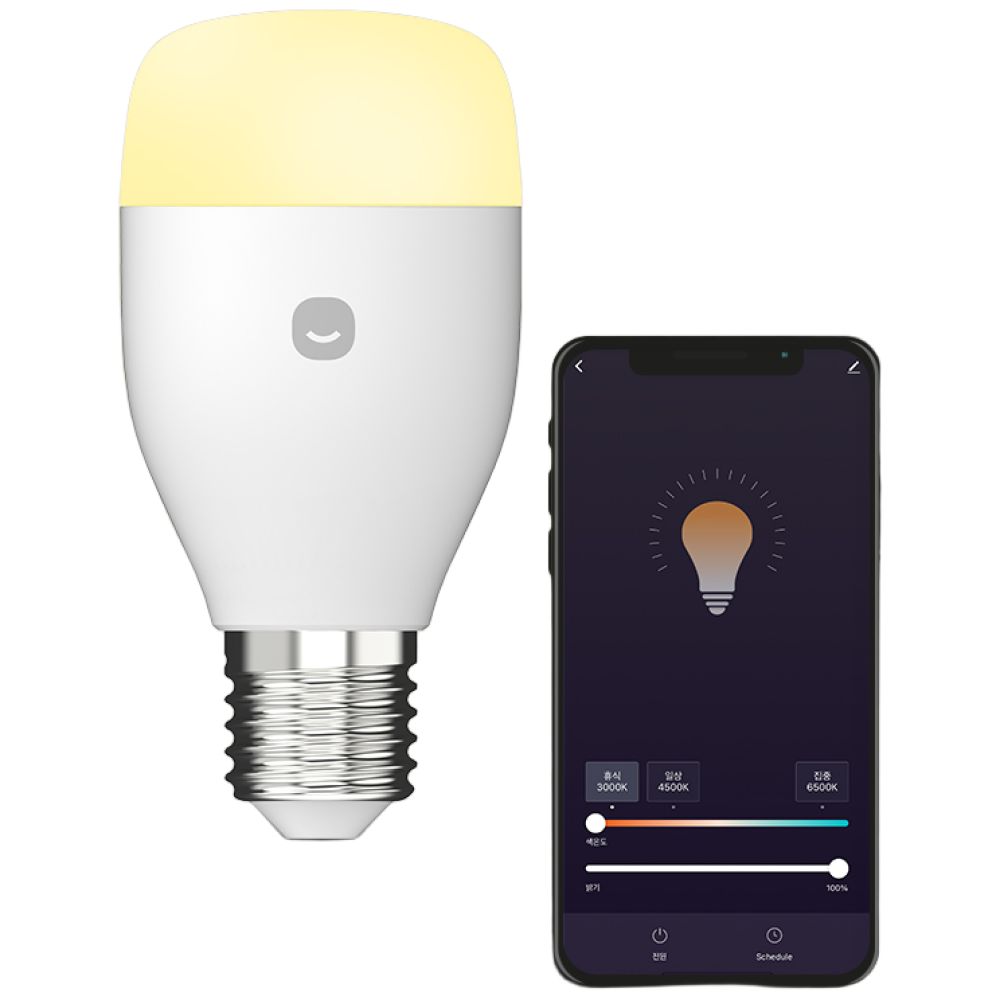 헤이홈 스마트 전구 밝기조절 스마트폰 원격제어, 1개, 주백색 19,900원
