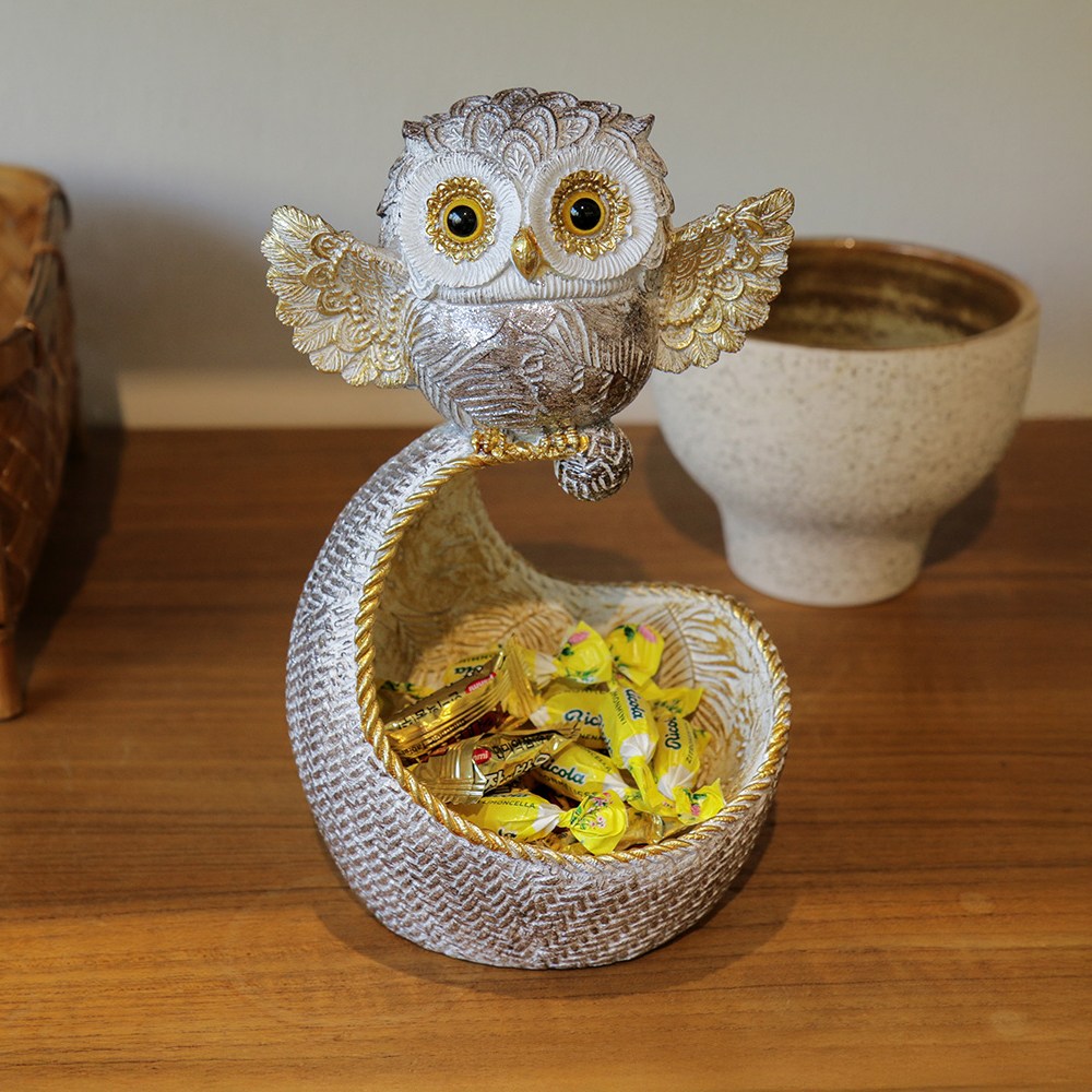 루미벨 골드윙 부엉이 엔틱 악세사리 소품 바스켓 트레이, 앤틱골드 27,800원