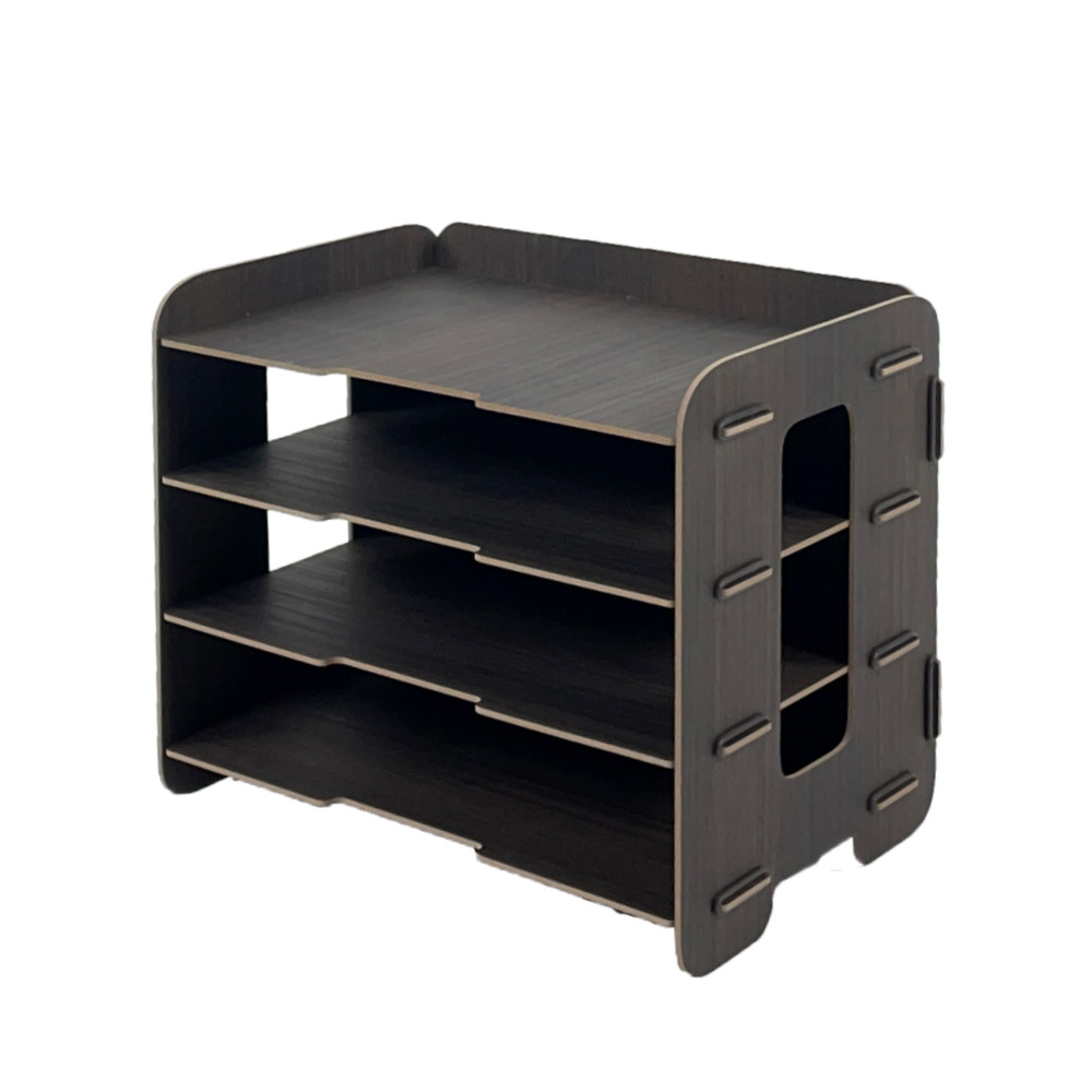 올지 가로 서류보관함 A4 문서정리함 오픈형, 다크브라운 26,900원