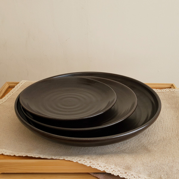 옹기종기 접시 4P SET 건강한 시골 감성 옹기 그릇 전통 도자기, 1개 27,700원