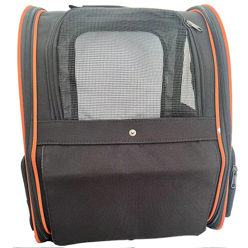 통기성 좋은 접이식 반려동물 휴대용 백팩 확장형 강아지 고양이 외출용 숄더 어깨 가방, 1개, 블랙 41,500원