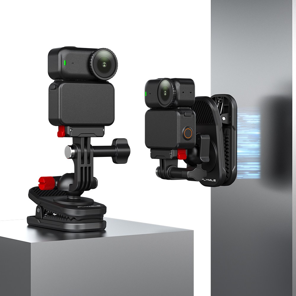 Flymile 백클립 마그네틱 카메라 마운트 - 고프로 DJI OSMO 액션6/5 프로 포켓3 Insta360 X5 OSMO 360/Nano/go ultra호환 범용 백팩 클램프 22,000원