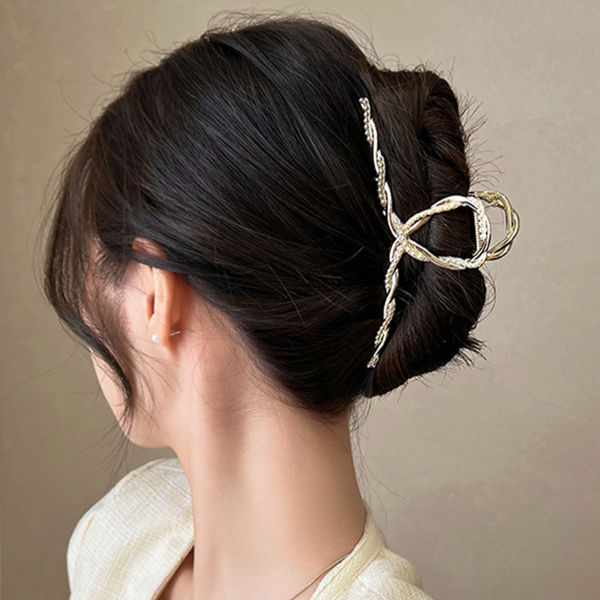 미다미 펄 웨이비 메탈 집게핀 6,000원