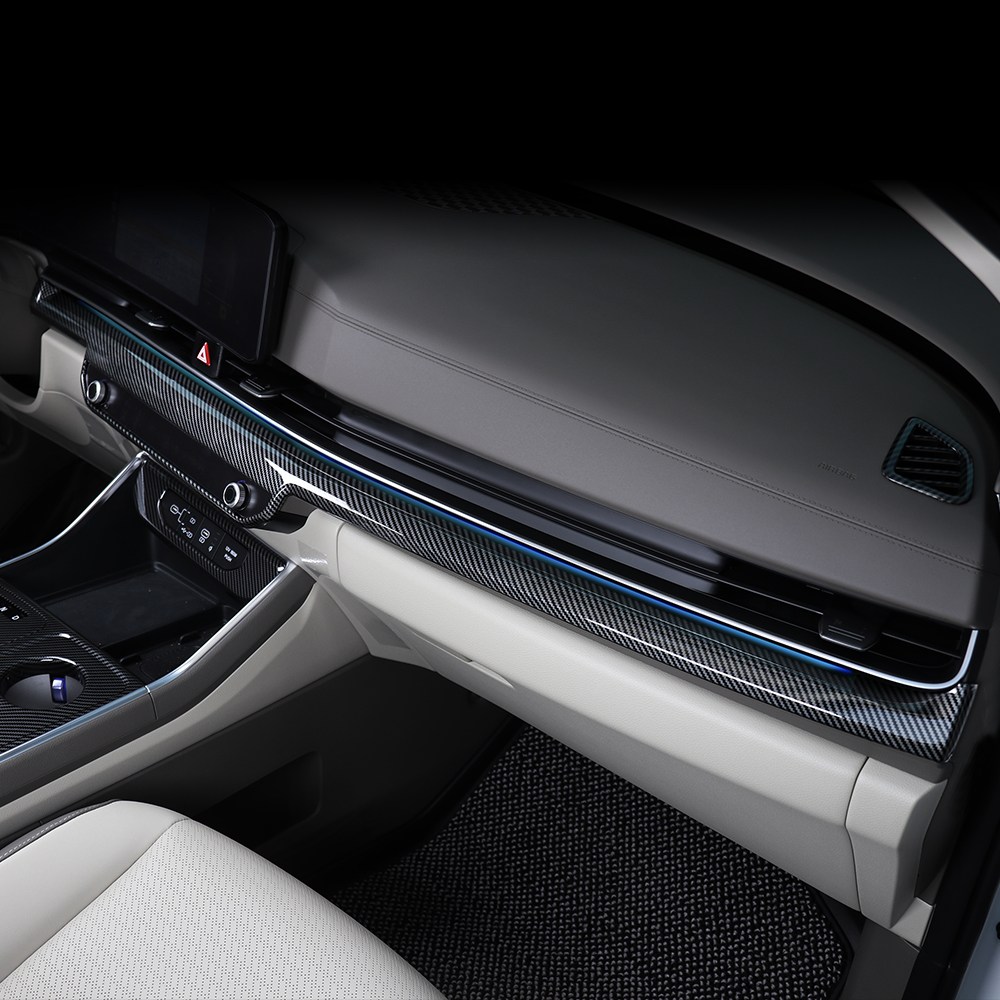 더블랙 호환 4세대 카니발 KA4 페이스리프트 대쉬보드 프레임 커버 카본몰딩 튜닝 용품 44,800원