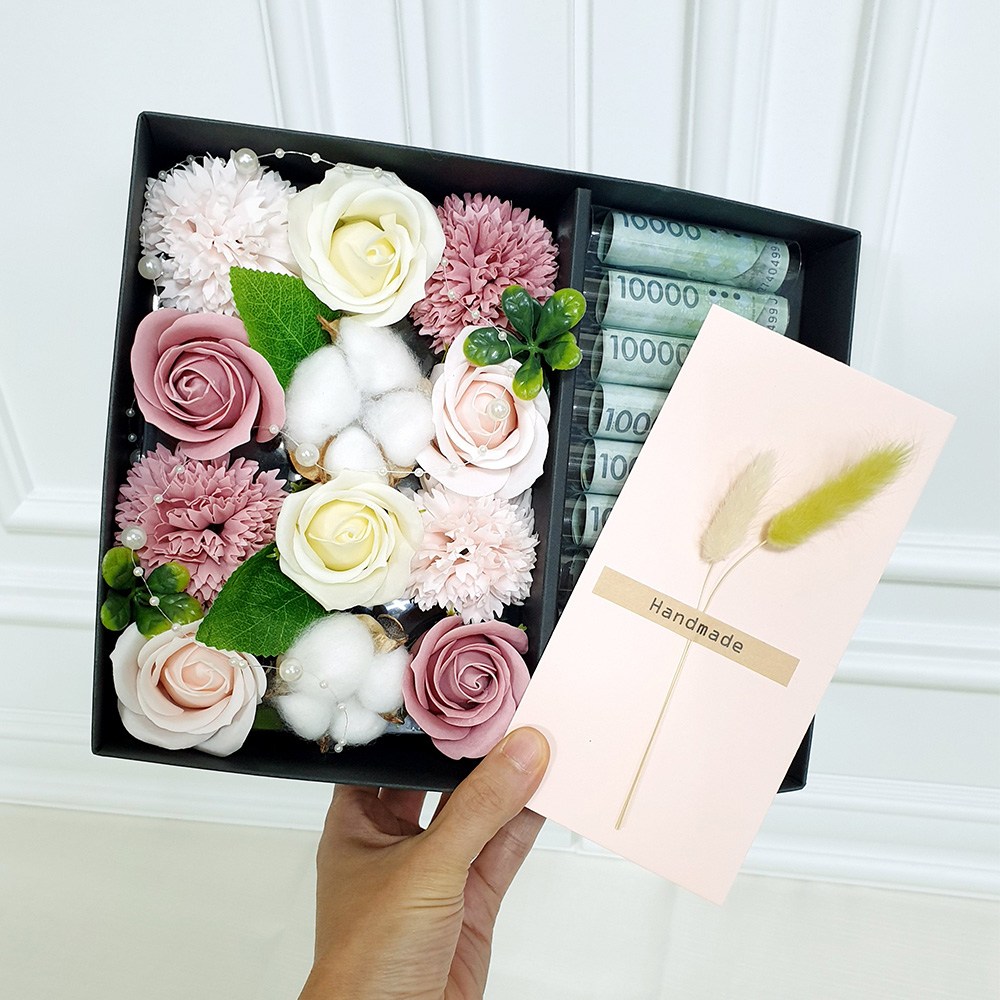 러블리팜 조화 로얄 라그라스 용돈박스, 핑크 20,780원