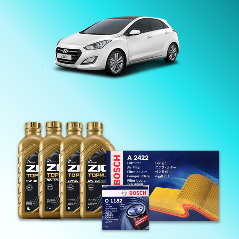 더 뉴 i30 (GD) 2.0 가솔린 엔진오일세트 SK 지크 탑 LS 5W30 (ZIC TOP LS) 78,300원