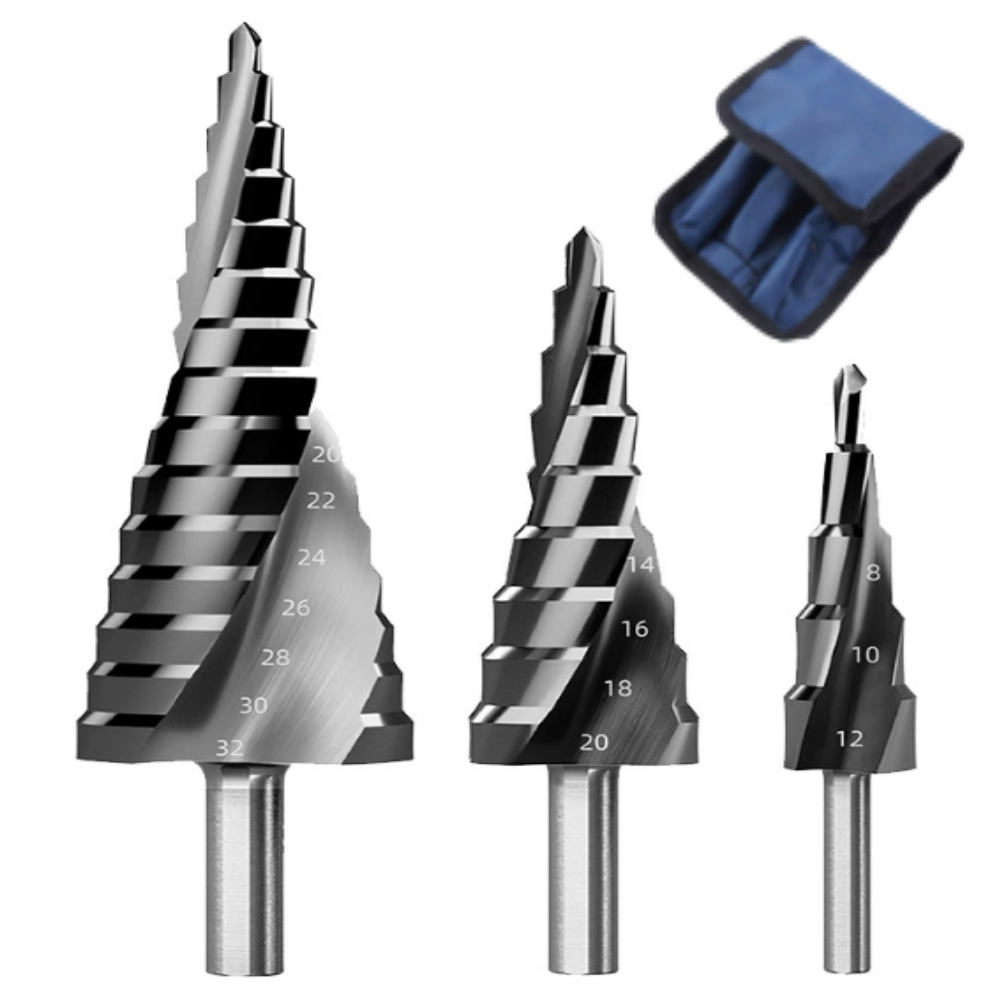 09몬 나선형 스텝기리 4-32mm 4-20mm 4-12mm 티타늄 3종, 1세트 19,900원