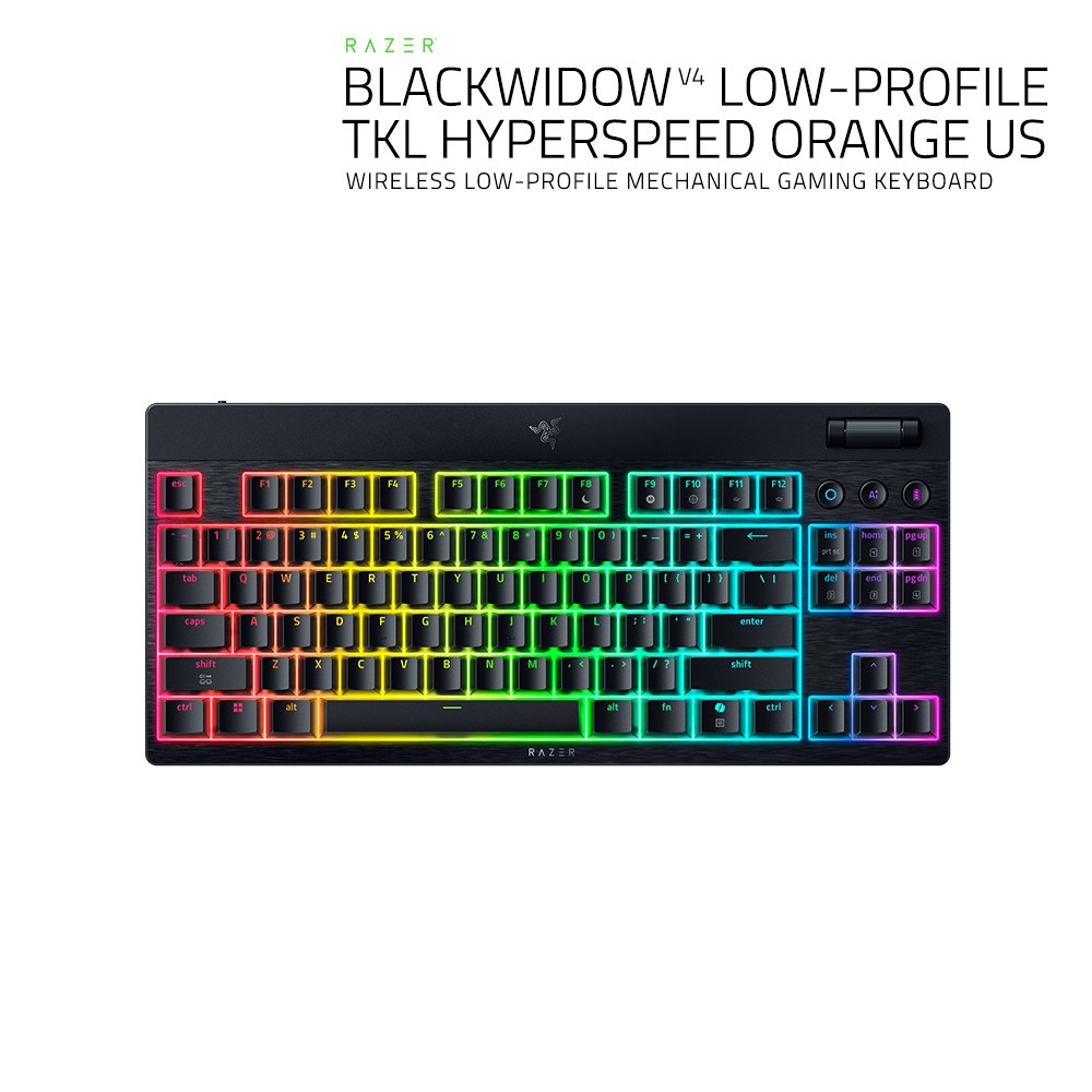 레이저 BlackWidow V4 Low profile TKL HyperSpeed Orange US 269,000원
