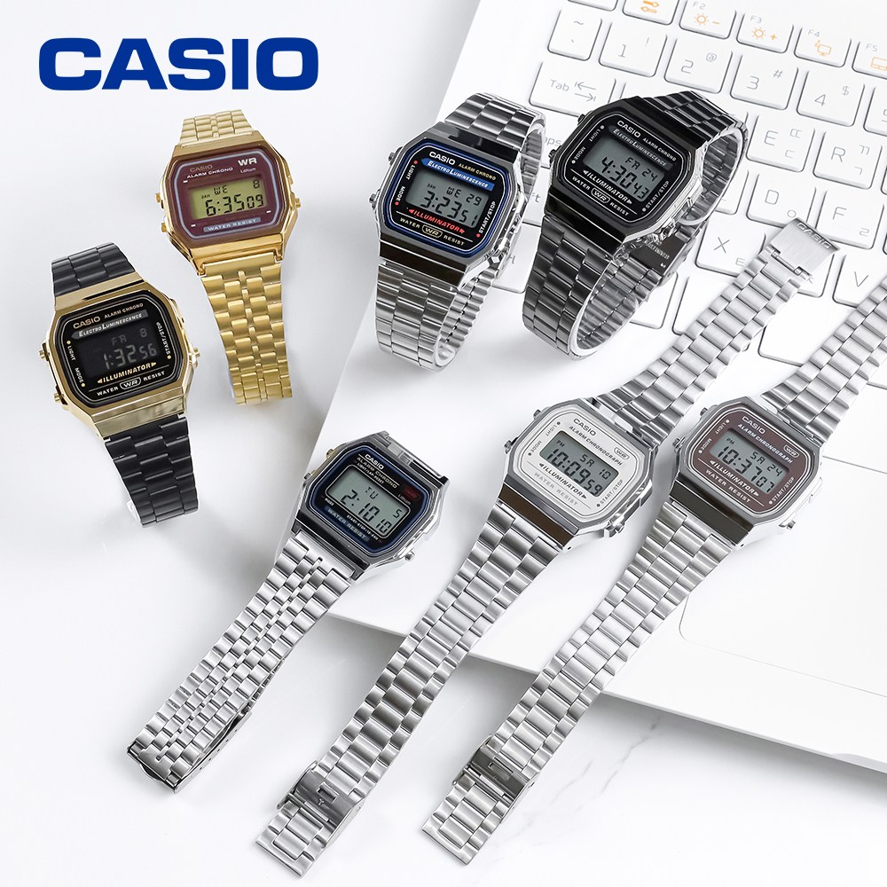 백화점AS가능 카시오 레트로 빈티지 사각 스퀘어 메탈 전자시계 A-158 A-159 A-168 16종 데일리 학생 커플 지코스모제품 48,000원