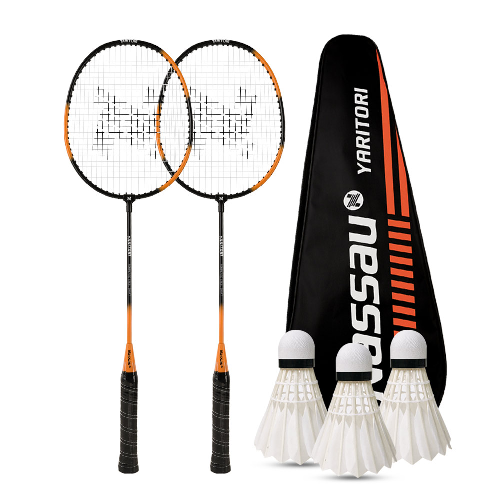 낫소 배드민턴라켓 세트 셔틀콕 3입 포함 학교체육 레저용, 1세트, 블랙핑크 31,900원