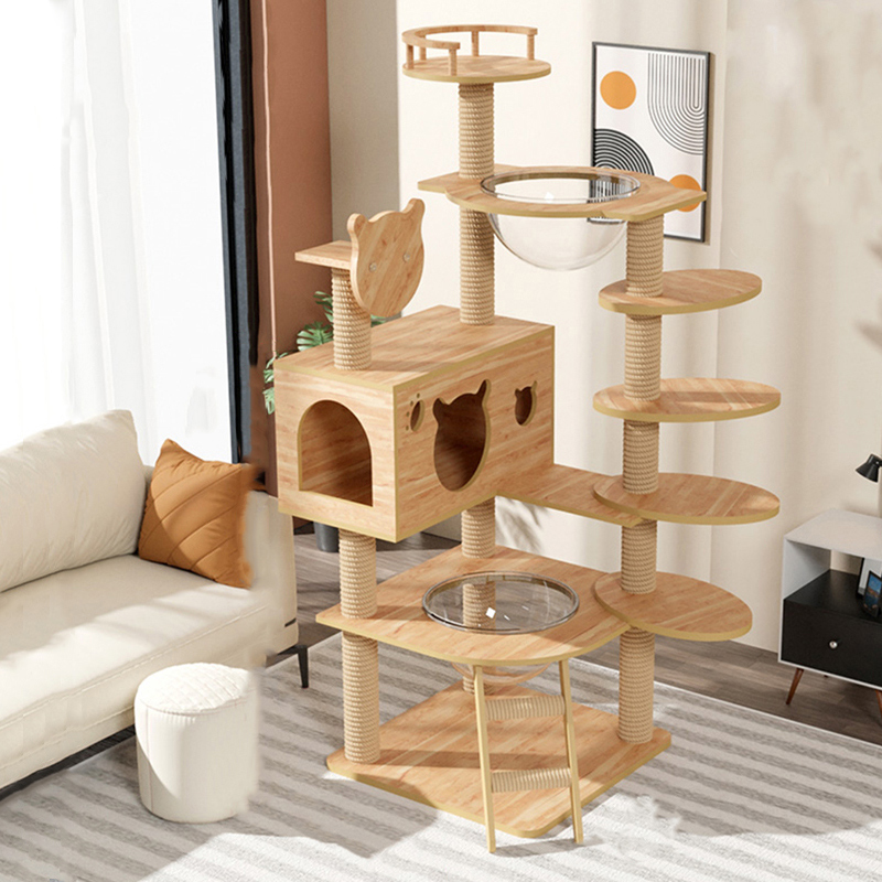 큐러스펫 고양이 스크래쳐 캣폴 투명해먹 8단 캣타워 68,040원