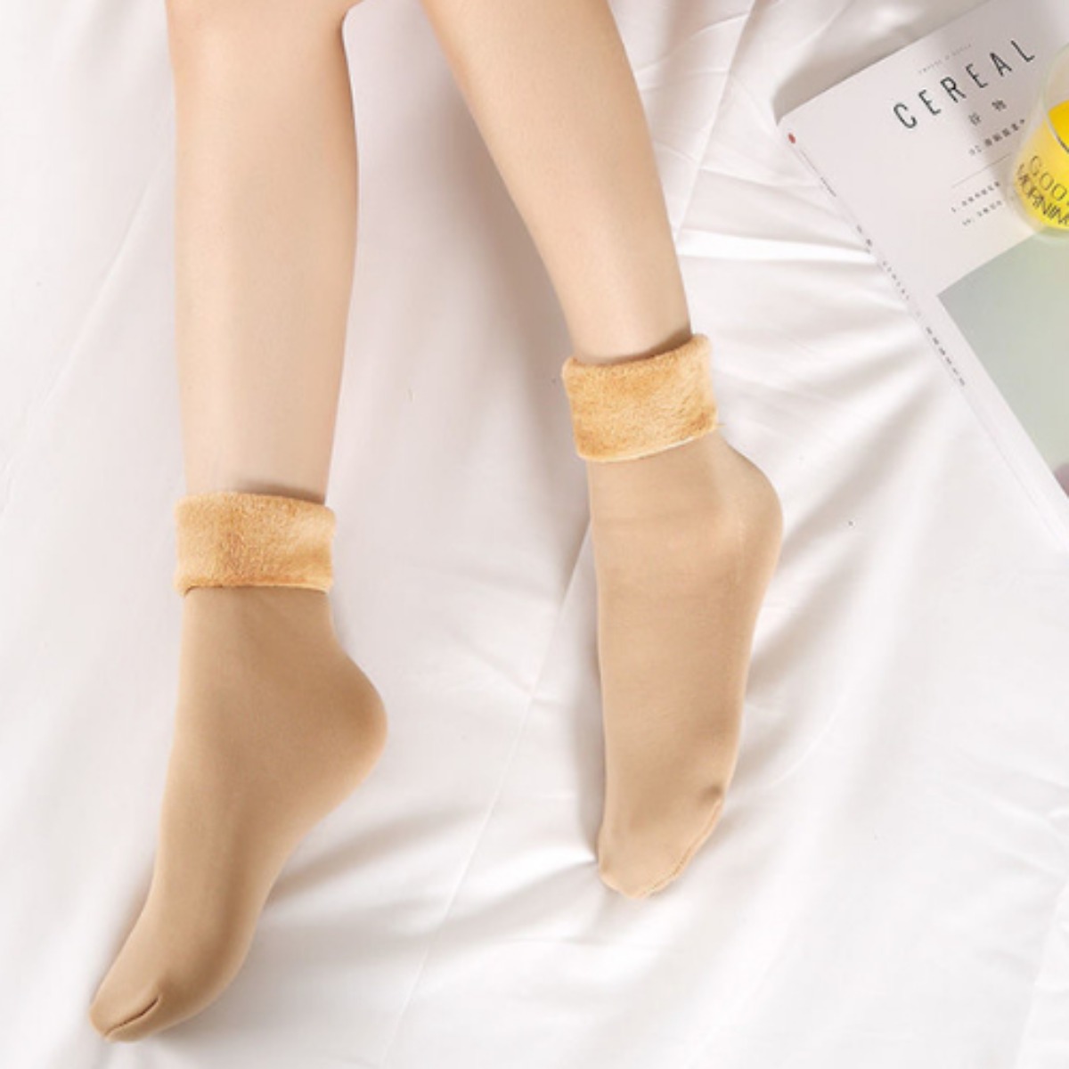 파트마 여성 겨울 양말 수면 기모 보온 융털 무지 5켤레 세트 9,900원