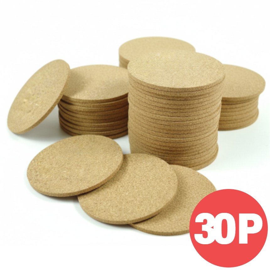 코르크 원형 컵받침 7,400원