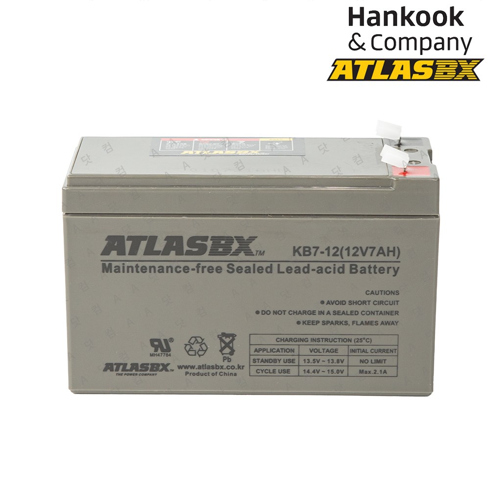 아트라스 KB7-12 (12V 7AH) 대형완구 유아전동차 통신장비 전동카 UPS 배터리, 1개, 1개입 16,500원