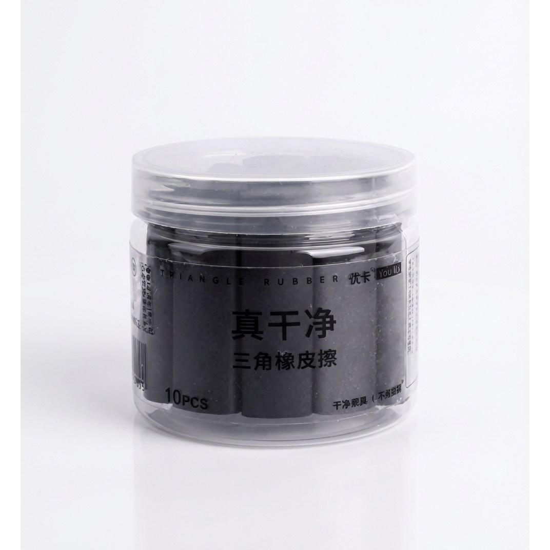 삼각 모서리 잘지워지는 지우개, 10개, 블랙 7,600원