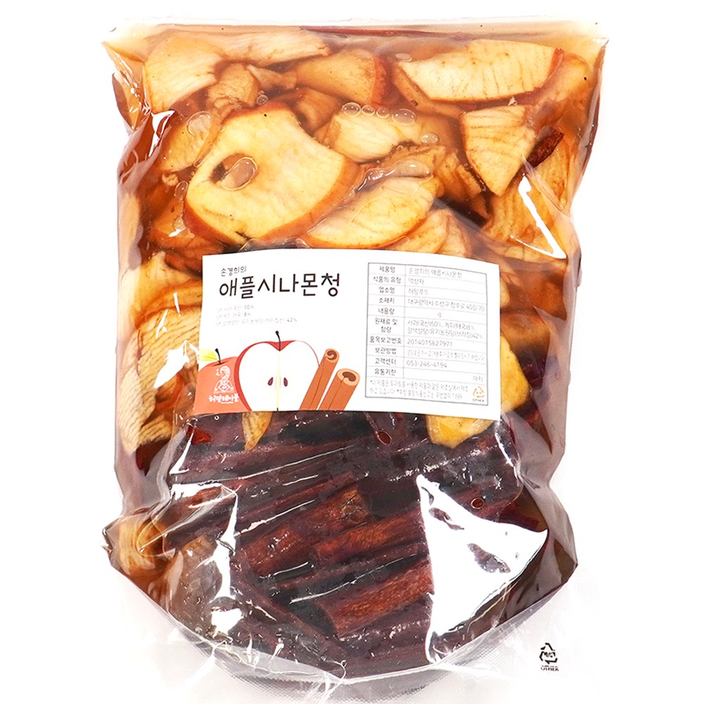 유기농원당 애플시나몬청 프리미엄 수제청 대용량 허밍테이블, 1개, 2kg, 1개입 58,000원