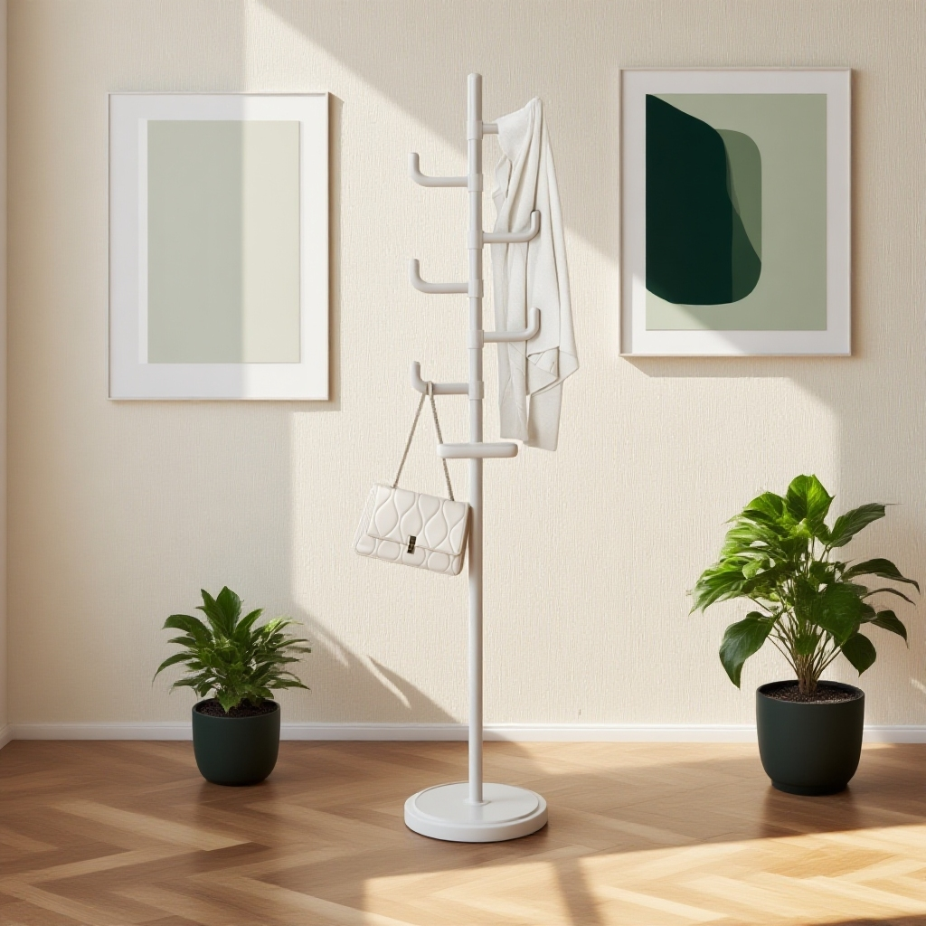 홈치치 스탠드 옷걸이 행거 원판형, 화이트 23,800원