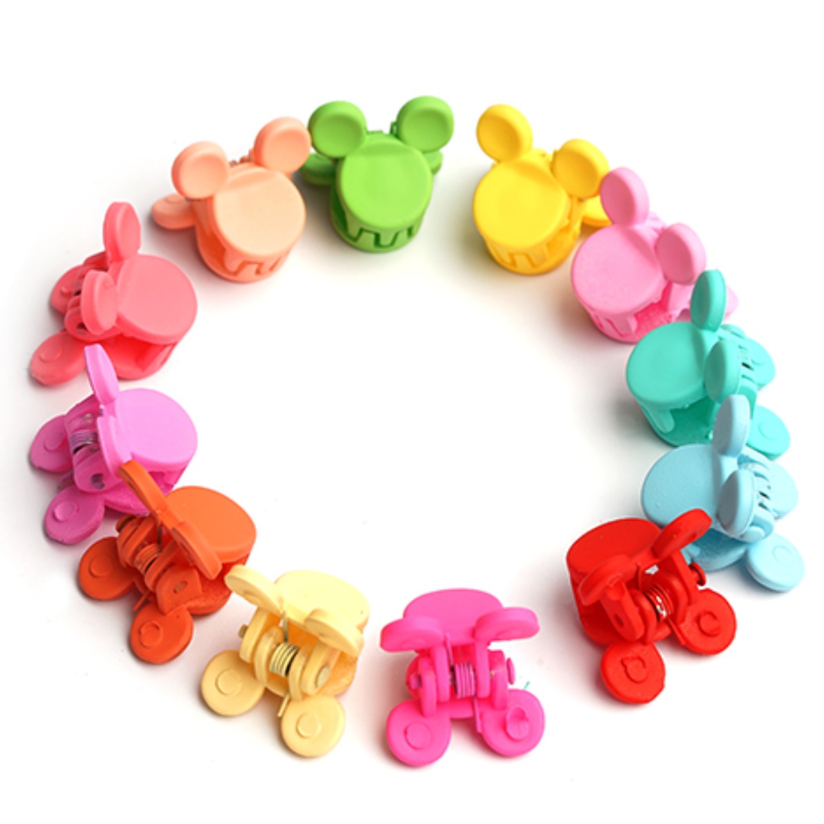 이쁨달다 쁘띠 칼라집게핀 40입 1통 set 바니 스타 미키 구름 무광 여아 유아 헤어핀세트 4,900원