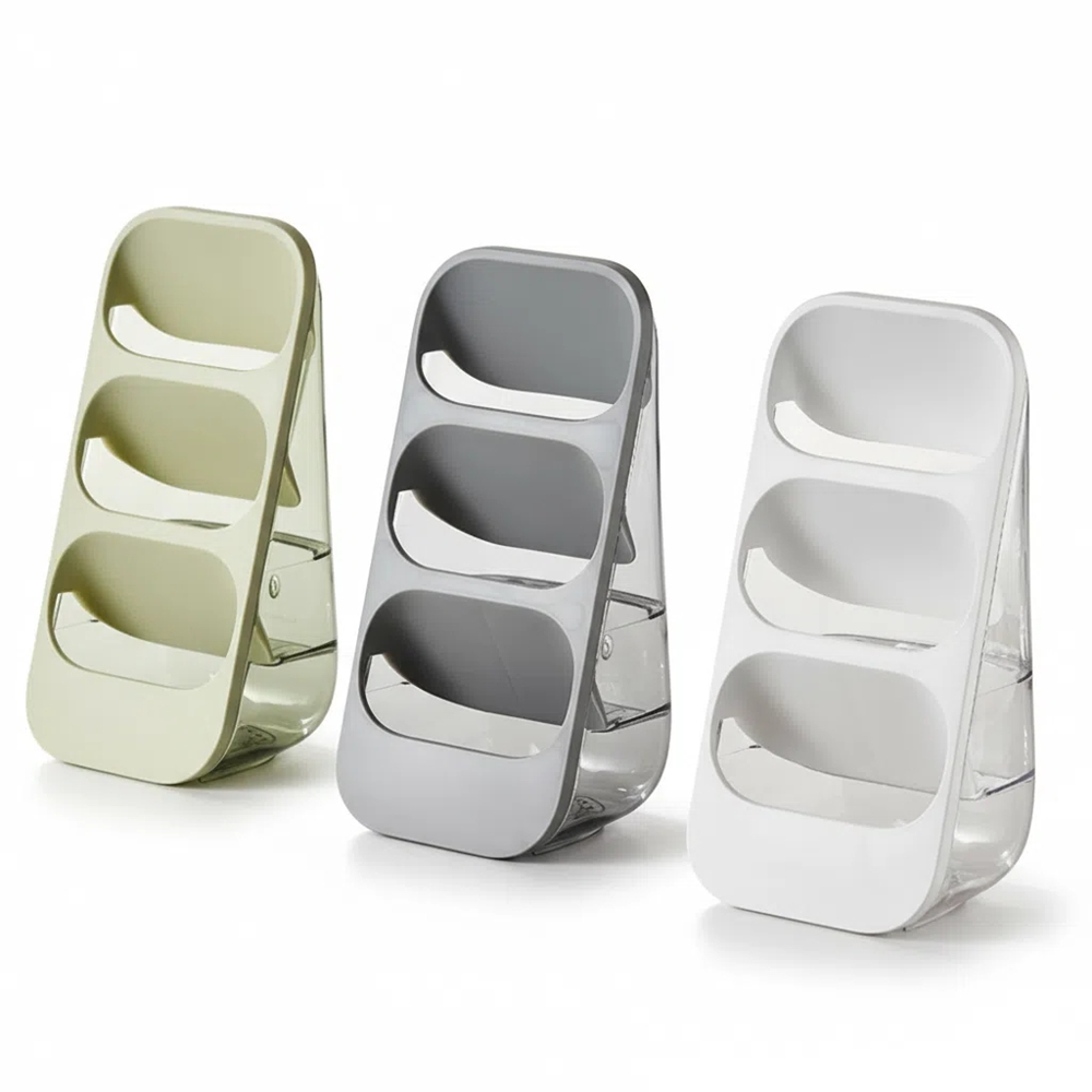 코이드림 수저통 다용도 물빠짐 수저꽂이 주방 정리함 3구, 1개, 그레이 11,000원