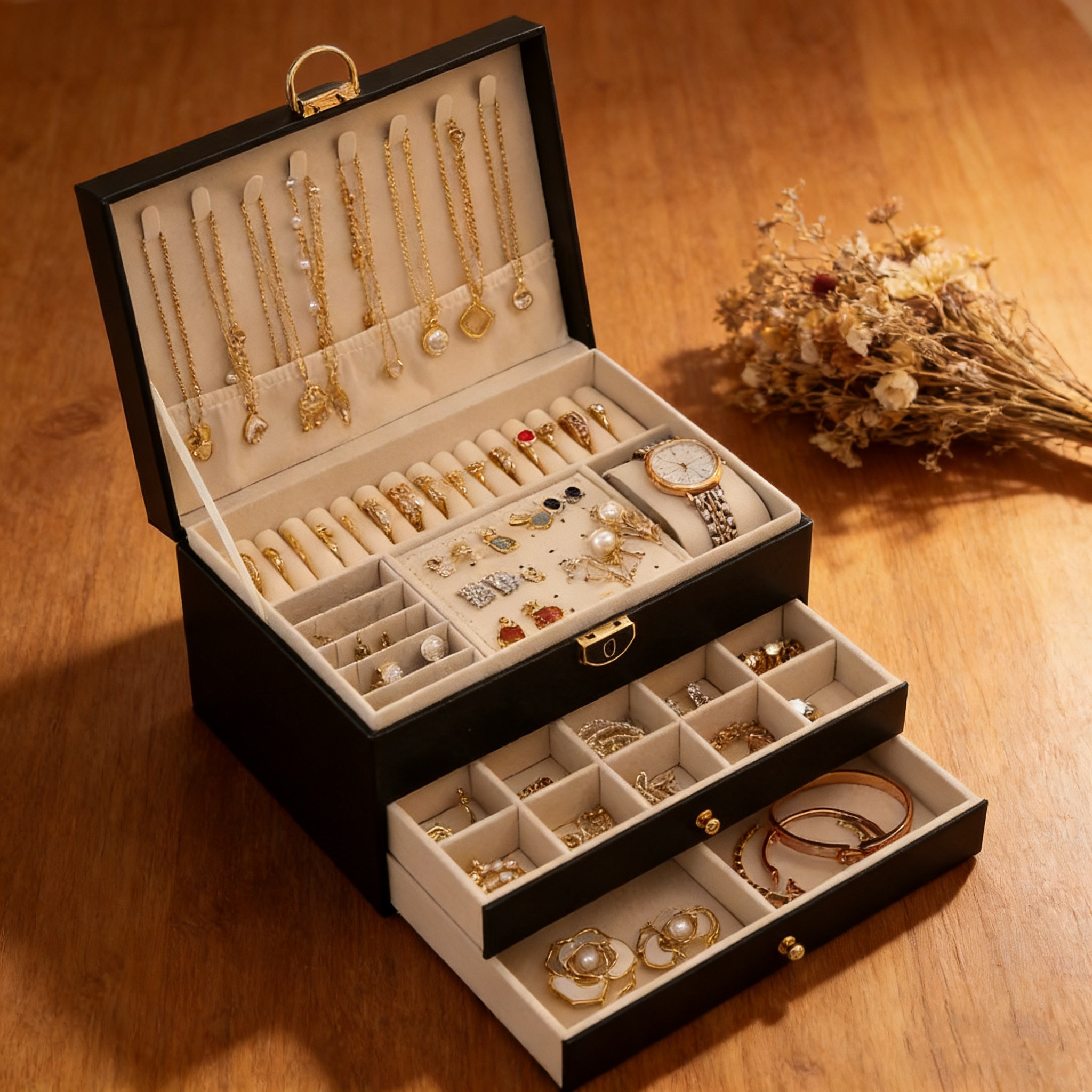 쥬얼리 박스  서랍식 3단 수납함 20,800원