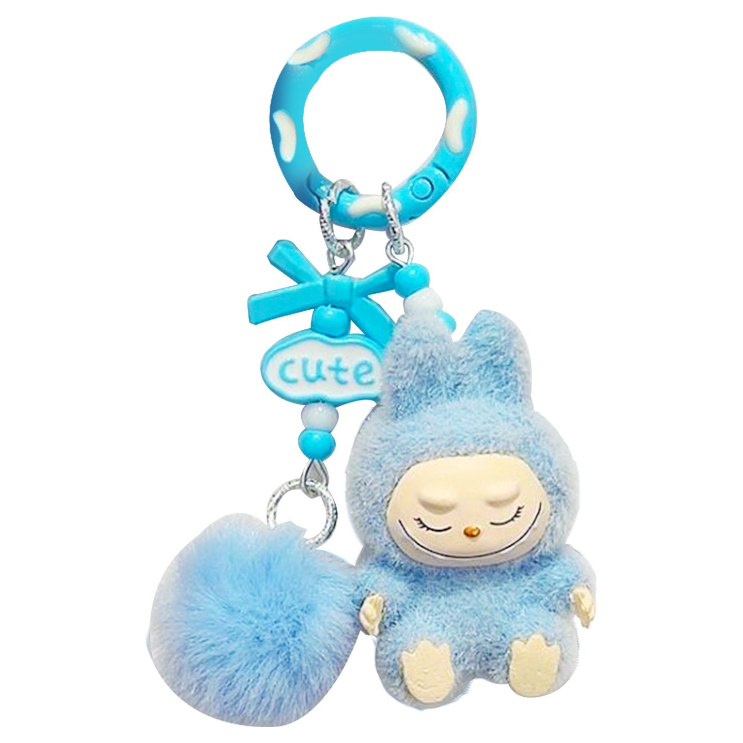 라부부 키링 열쇠고리 미니 labubu 귀여운 핸드폰 가방고리, 1개, 블루 18,500원