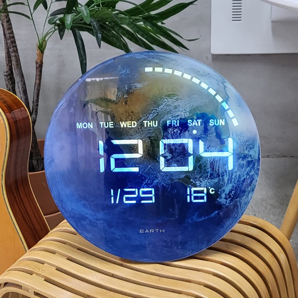 지구 화성 벽시계 LED모듈 탁상 겸용 전자시계 벽걸이 디지털 49,990원
