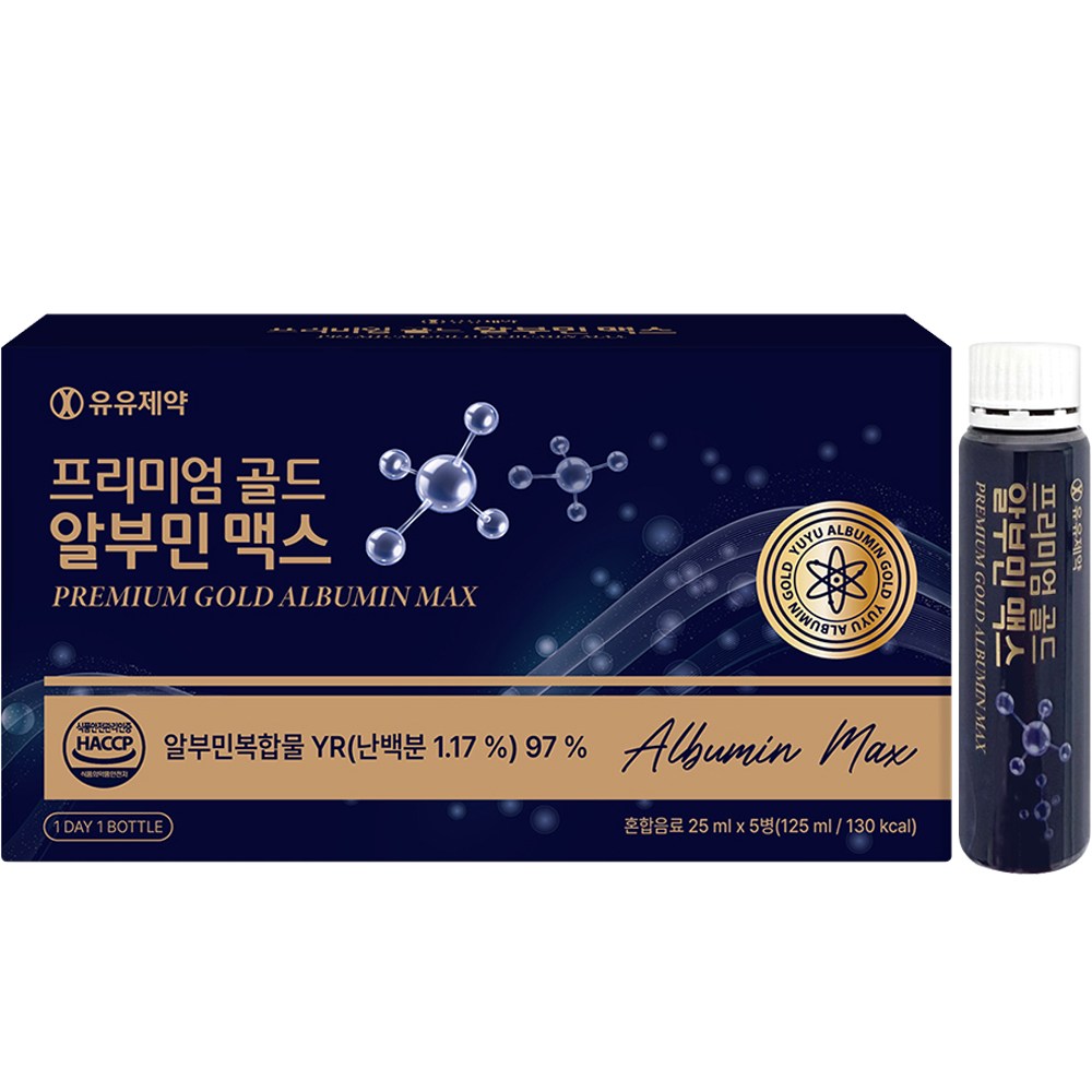 유유제약 프리미엄 골드 알부민 맥스 식약처 HACCP 인증, 1개, 5회분 21,800원
