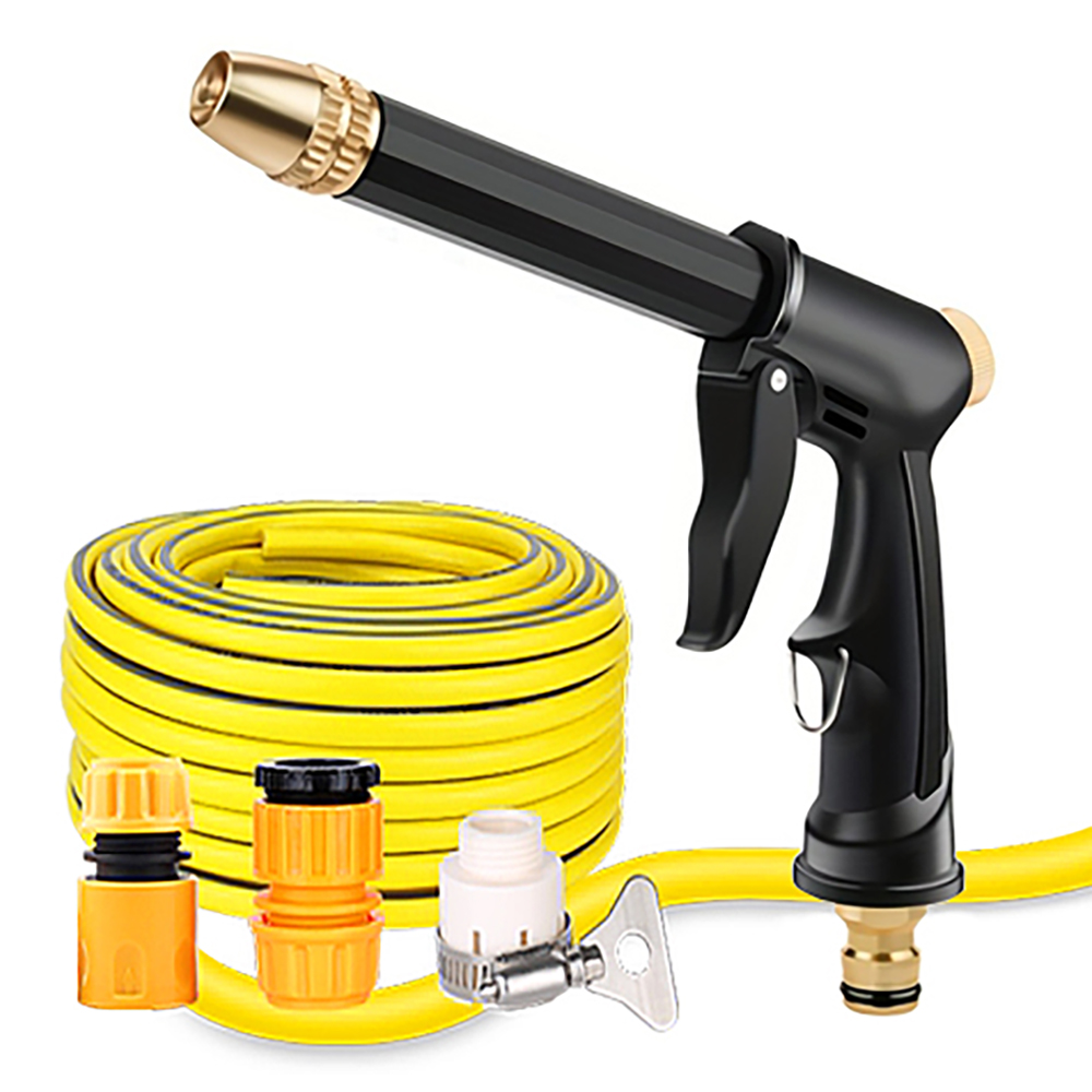 OON 다목적 고압 분사 세차 워터건 + 호스 세트, 혼합색상, 10m 12,900원