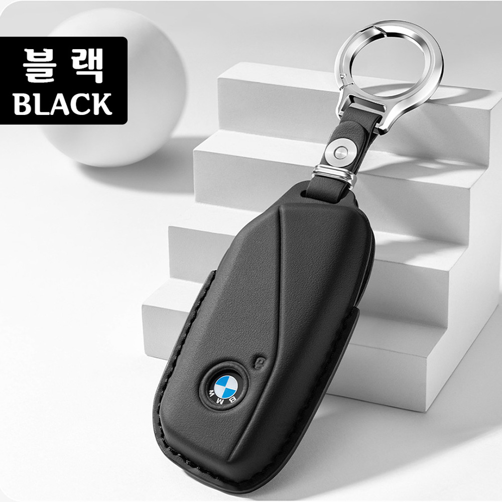 BMW X5 X6 X7 LCI 페리 가죽 키케이스 XM IX X1 I7 스마트키 7시리즈, 단일상품, 블랙 37,000원