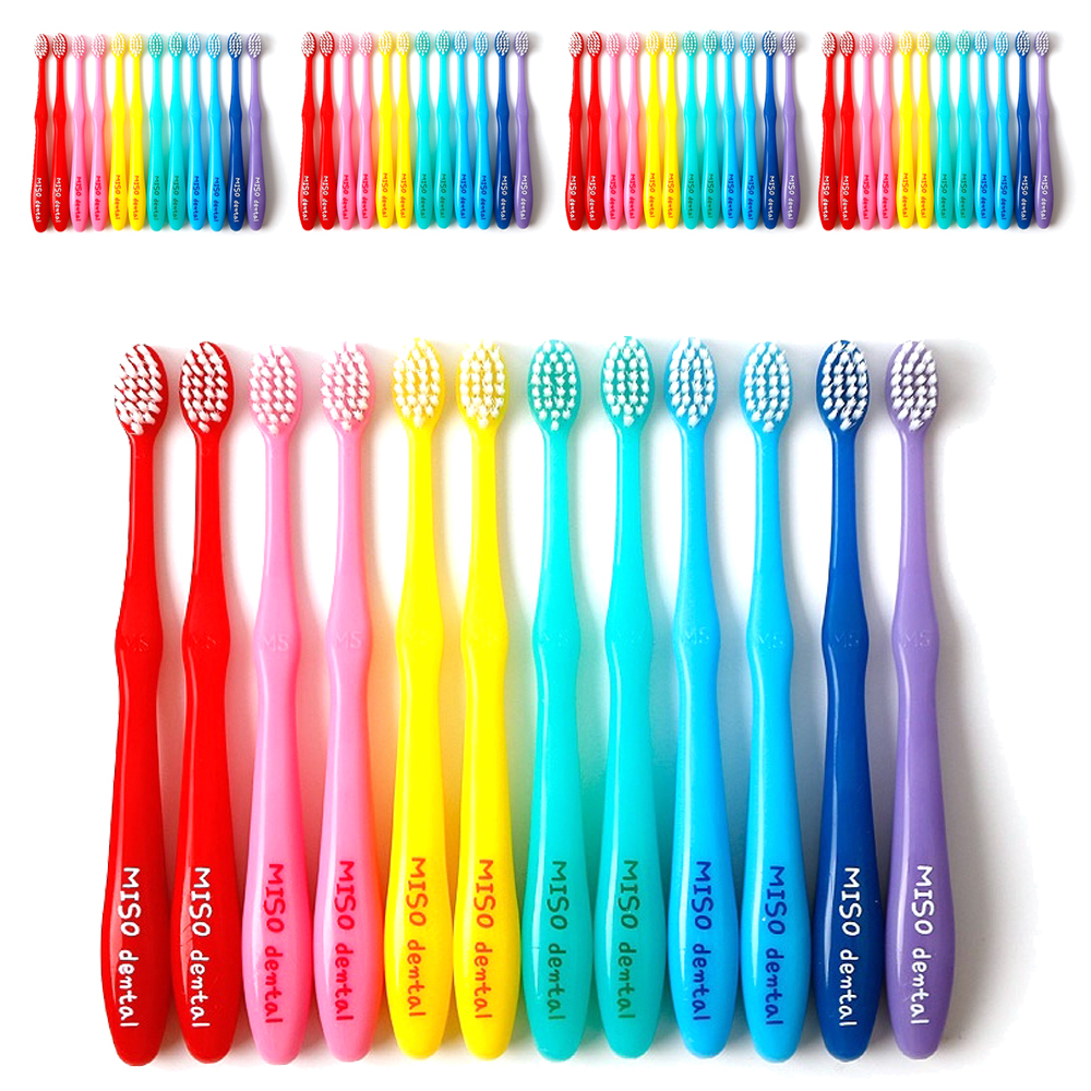 미소덴탈 어린이칫솔 24개월-6세 레인보우컬러 7p + 랜덤 컬러 5p 49,500원